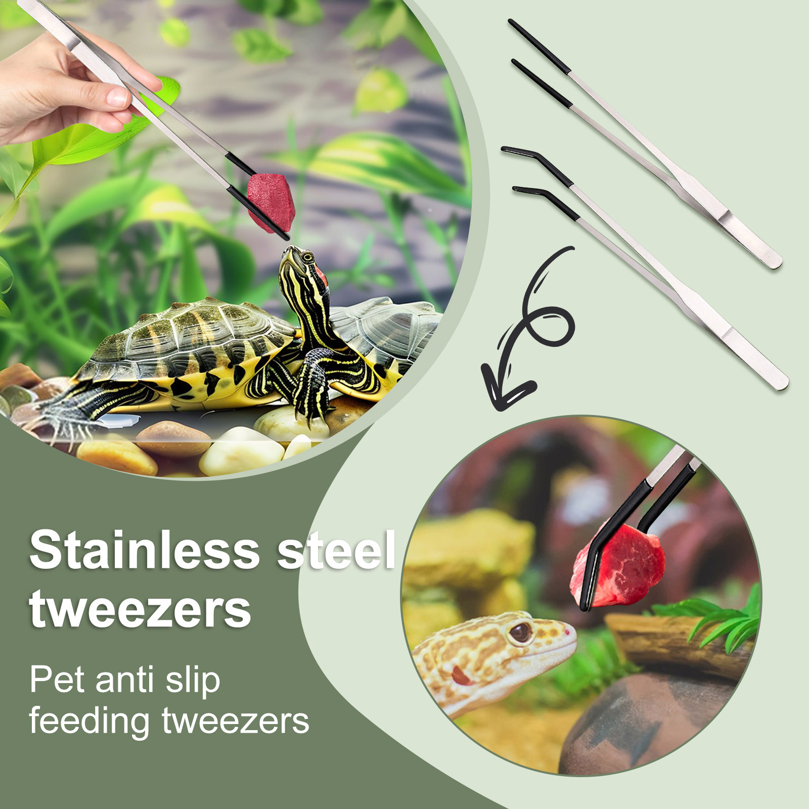 Stainless Steel Reptile Feedin - Feeding Tong Stainless recension och pris