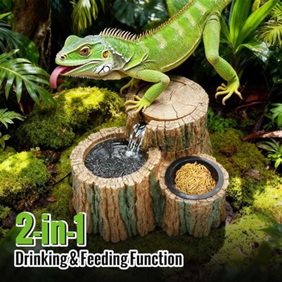 2 in 1 Reptile Water Fountain  - Water Dish Reptile recension och pris